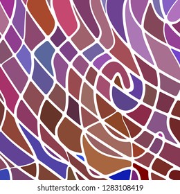 abstract vector stained-glass mosaic background - red and blue