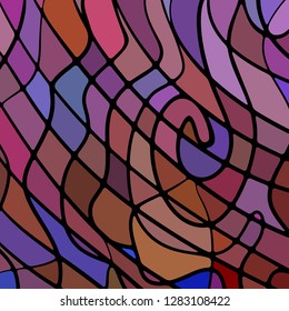abstract vector stained-glass mosaic background - red and blue