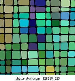 abstract vector stained-glass mosaic background - green and blue