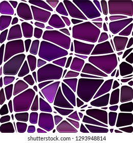 abstract vector stained-glass mosaic background - dark violet