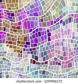 abstract vector stained-glass mosaic background - brown and violet