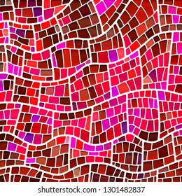 abstract vector stained-glass mosaic background - red and brown