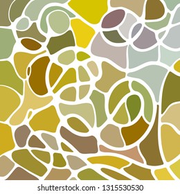 abstract vector stained-glass mosaic background - brown and gray