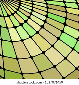 abstract vector stained-glass mosaic background - green and brown