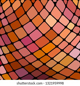 abstract vector stained-glass mosaic background - orange and yellow