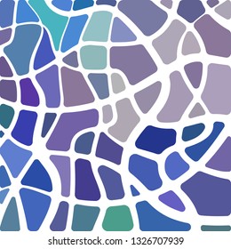 abstract vector stained-glass mosaic background - blue and gray