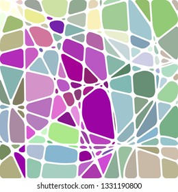 abstract vector stained-glass mosaic background - purple and green
