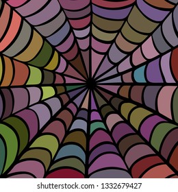 abstract vector stained-glass mosaic background - green and red