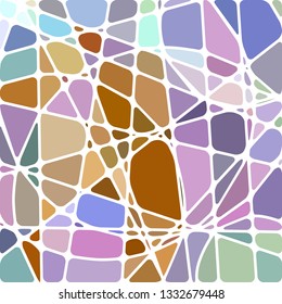 abstract vector stained-glass mosaic background - orange and violet