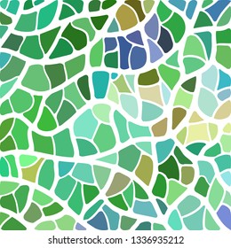 abstract vector stained-glass mosaic background - green and blue