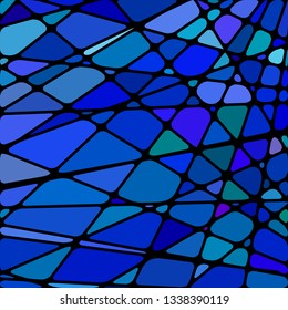 abstract vector stained-glass mosaic background - bright blue
