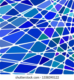abstract vector stained-glass mosaic background - bright blue