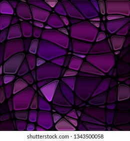 abstract vector stained-glass mosaic background - dark violet