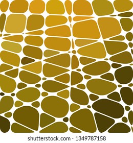 abstract vector stained-glass mosaic background - yellow and brown