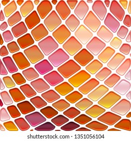 abstract vector stained-glass mosaic background - red and orange