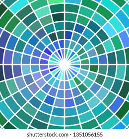 abstract vector stained-glass mosaic background - green and blue