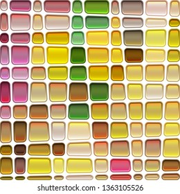abstract vector stained-glass mosaic background - yellow, green and brown