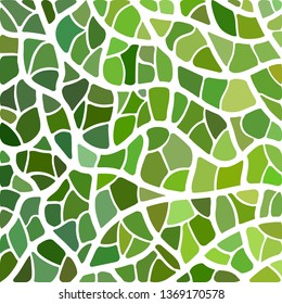 abstract vector stained-glass mosaic background - green and brown
