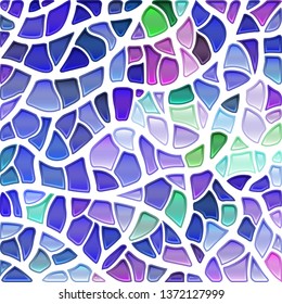 abstract vector stained-glass mosaic background - purple and violet