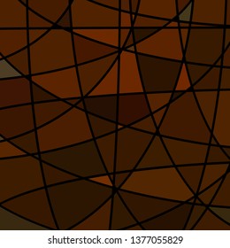 abstract vector stained-glass mosaic background - dark brown