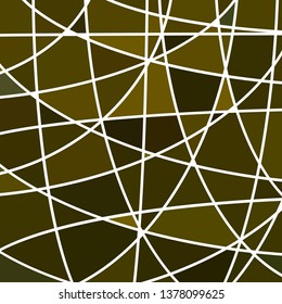 abstract vector stained-glass mosaic background - dark green and brown