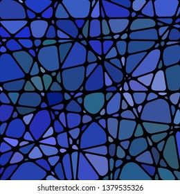 abstract vector stained-glass mosaic background - bright blue