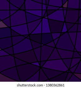 abstract vector stained-glass mosaic background - dark violet