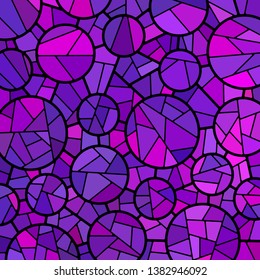 abstract vector stained-glass mosaic background - purple and violet