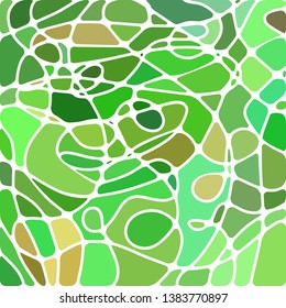 abstract vector stained-glass mosaic background - green and brown