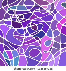 abstract vector stained-glass mosaic background - purple and violet