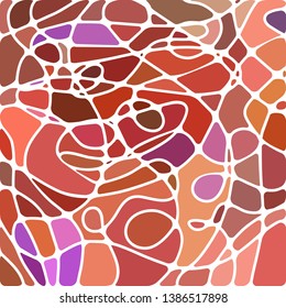 abstract vector stained-glass mosaic background - red and violet