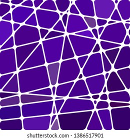 abstract vector stained-glass mosaic background - purple and violet