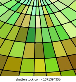 abstract vector stained-glass mosaic background - green and brown