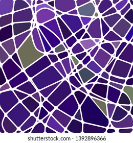 abstract vector stained-glass mosaic background - purple and violet