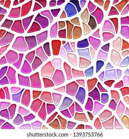 abstract vector stained-glass mosaic background - red and purple
