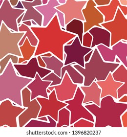 abstract vector stained-glass mosaic background - red stars