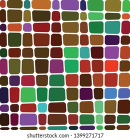 abstract vector stained-glass mosaic background - red, brown and green