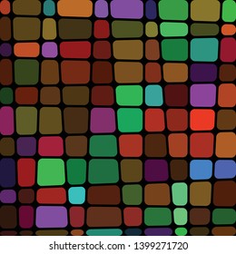 abstract vector stained-glass mosaic background - red, brown and green