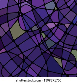 abstract vector stained-glass mosaic background - purple and violet