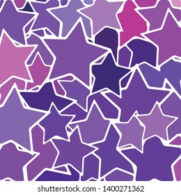 abstract vector stained-glass mosaic background - purple and violet stars