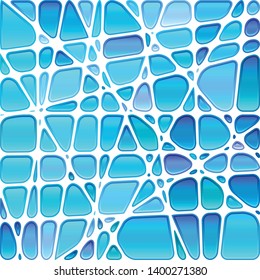 abstract vector stained-glass mosaic background - light blue