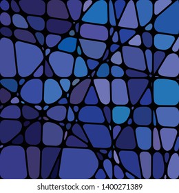 abstract vector stained-glass mosaic background - blue and violet