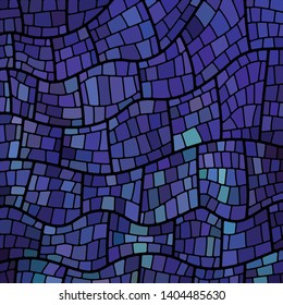 abstract vector stained-glass mosaic background - blue and violet