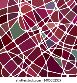 abstract vector stained-glass mosaic background - red and brown