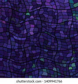 abstract vector stained-glass mosaic background - blue and violet