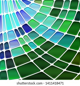 abstract vector stained-glass mosaic background - green and blue