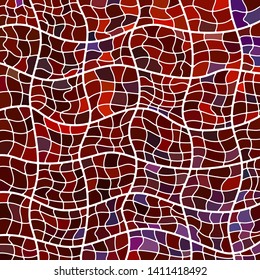 abstract vector stained-glass mosaic background - red and purple