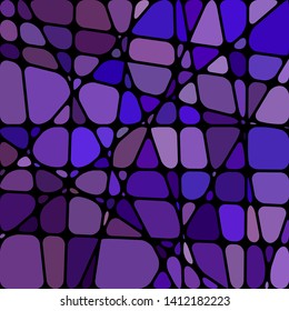 abstract vector stained-glass mosaic background - purple and violet