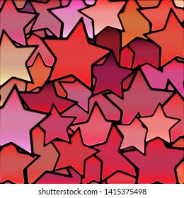abstract vector stained-glass mosaic background - red stars