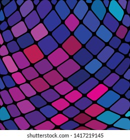 abstract vector stained-glass mosaic background - blue and violet